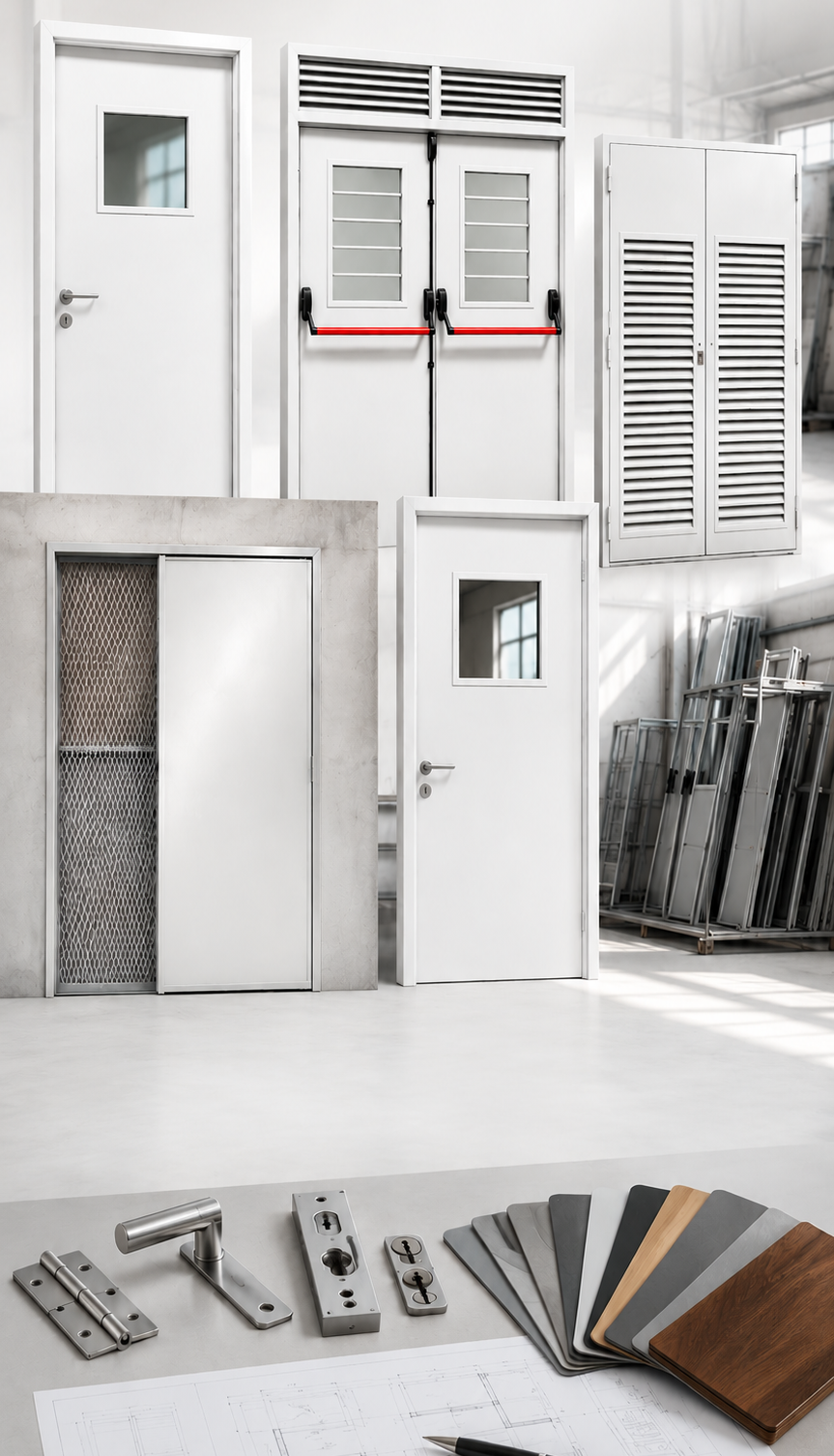 Opciones de puertas y componentes para Fabricación a Medida
