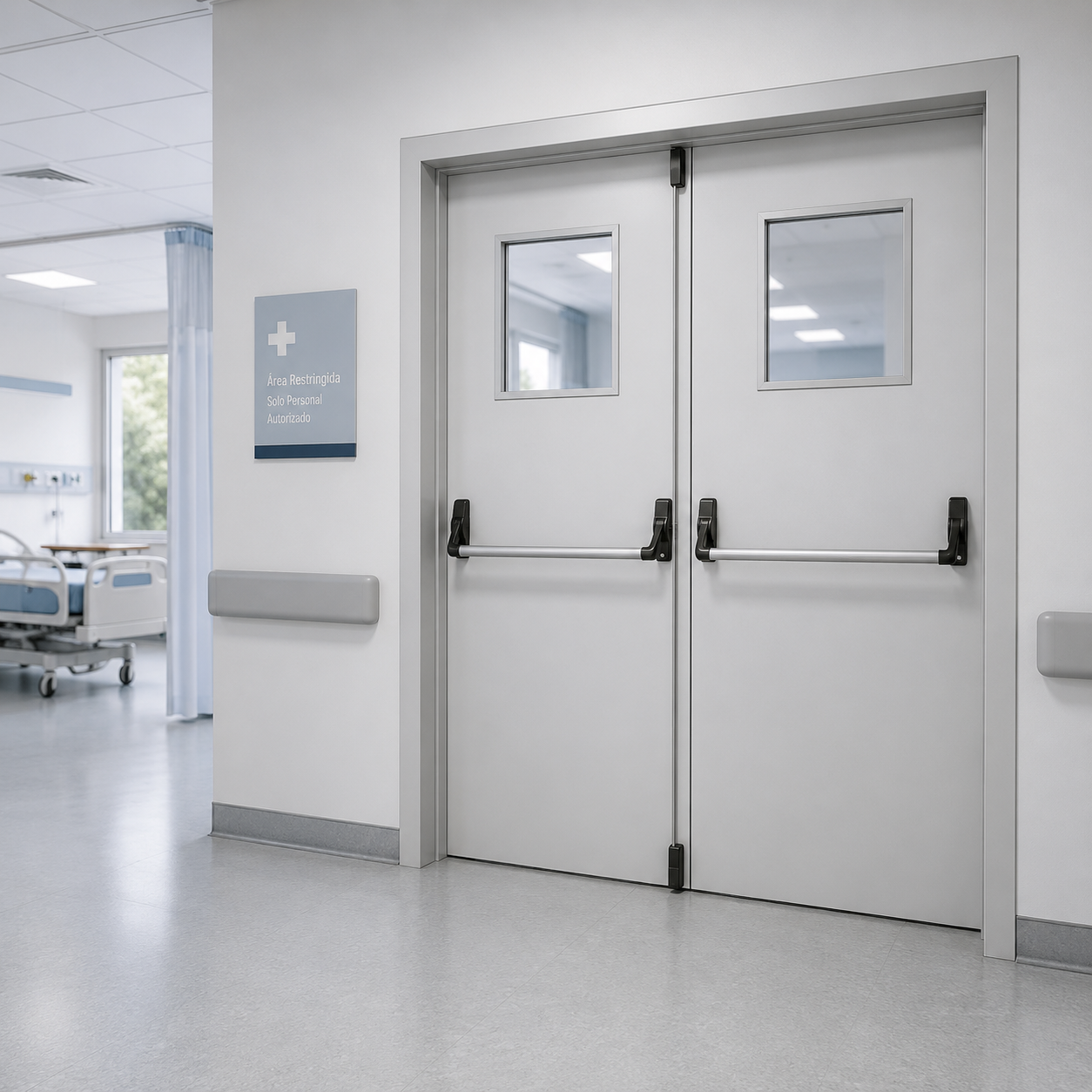 Puerta Dorwin en proyecto hospitalario